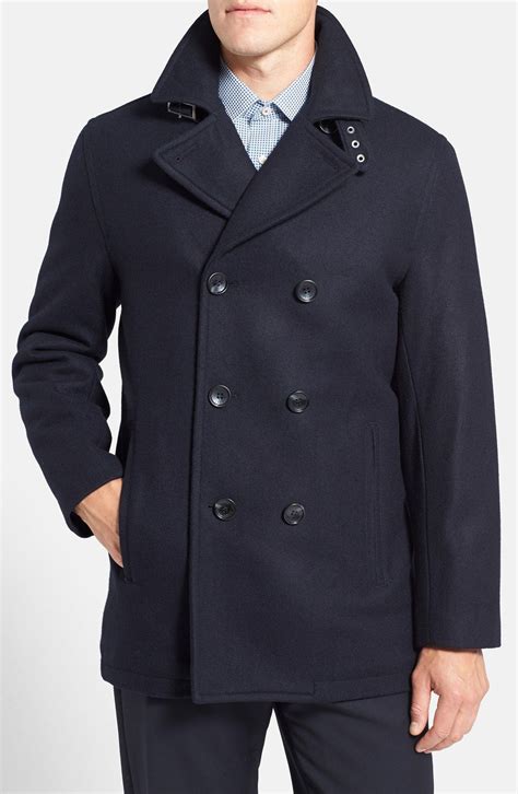 michael kors pea coat mens|Michael Kors wool blend peacoat.